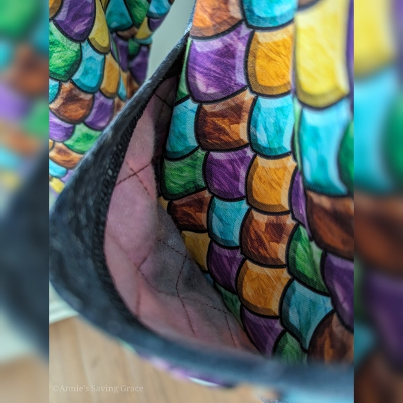 Handmade Custom Hoodie with Dragon Scale Print - Picture 5 of 7